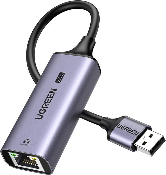 UGREEN USB 3.0 to 2.5Gbps Ethernet Adapter Aluminum, Portable Type A Rj45 Converter Wired Internet LAN Connector Compatible with PC, Laptop, Desktop, Switch, Router